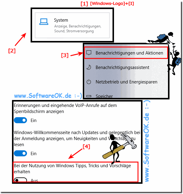 Automatisch Tipps unter Windows 10 deaktivieren!