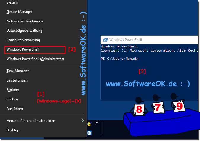 Das Schnellste-Starte von MS PowerShell unter Windows 10!