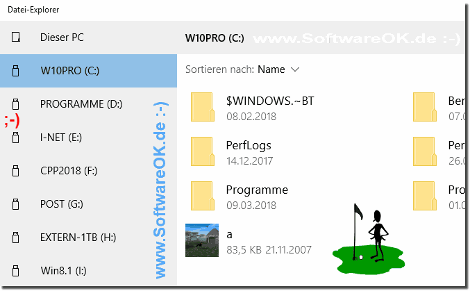 Der neue  MS-Explorer Windows-10 Versteckter Dateimanager!