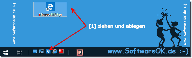 Edge-Browser von der Schnellstartleiste bei Windows-10!