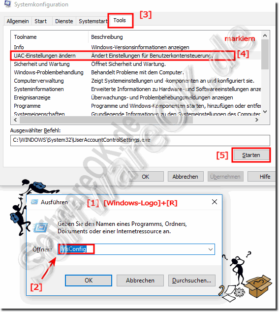 Windows 10 Benutzerkontensteuerung UAC deaktivieren anpassen!