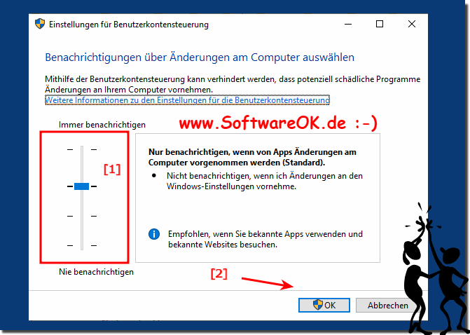 Windows 10 UAC einstellen!