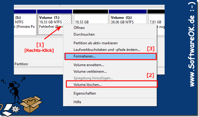 Schritt fr Schritt Formatieren oder Lschen!