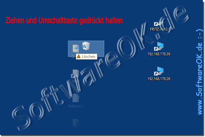 Umgehen Sie den Papierkorb beim Lschen unter Windows 10!