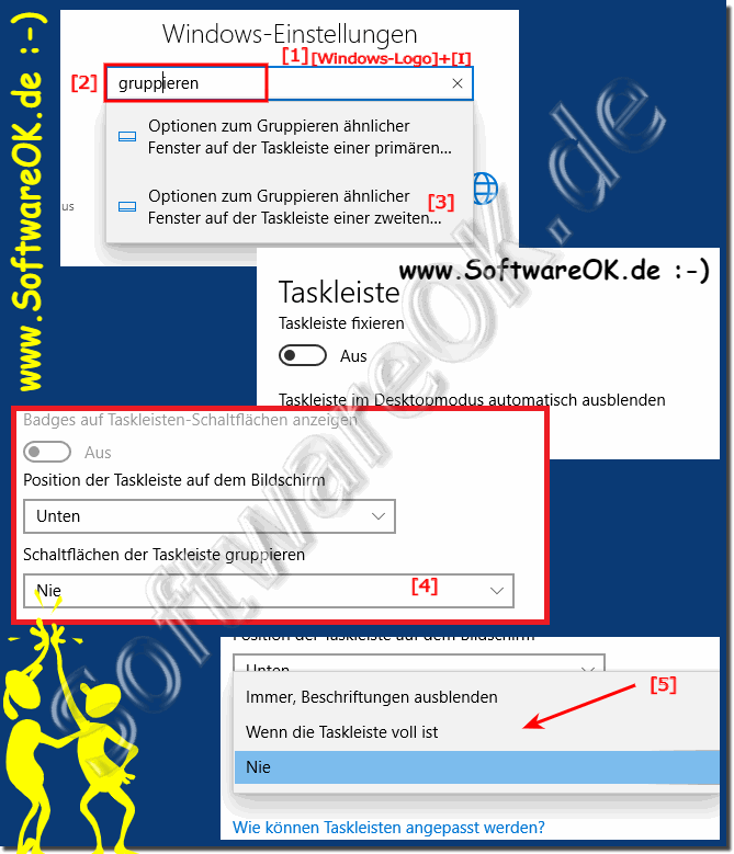 Das Gruppieren in der Taskleiste auf Windows 10!