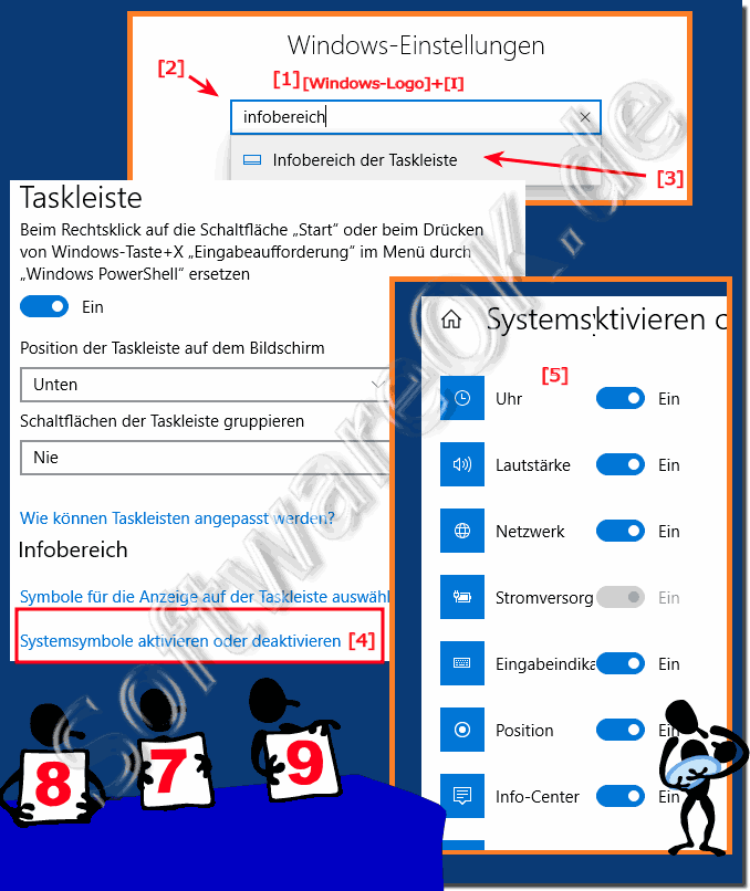 To-Tray / Infobereich  Symbole der Windows Taskleiste anpassen oder deaktivieren!