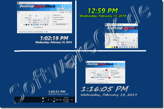 Digitale Desktop-Uhr kostenloser Download Vollversion!
