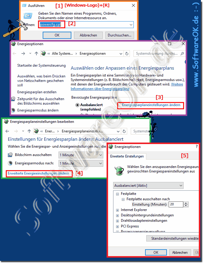 ndern der Einstellungen fr Schlafmodus unter Windows 10, 8.1, .. !