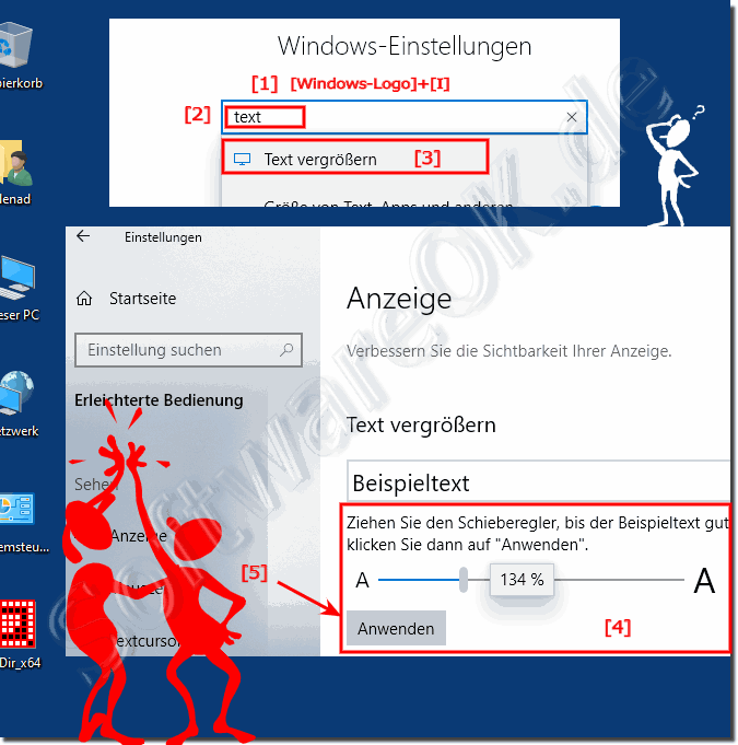 ndern der Gre von Text in Windows 10!