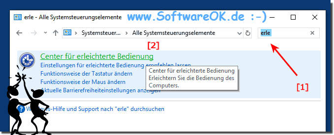 Center fr erleichterte Bedienung unter Windows 10!