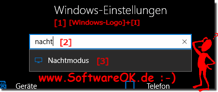 Windows 10: Einstellungen Nacht-Modus!