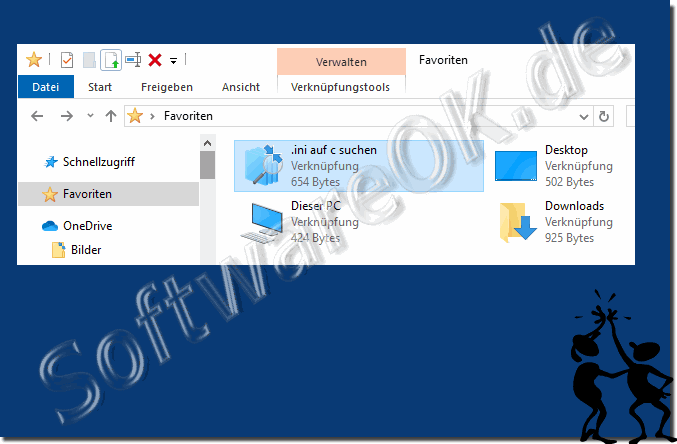 Favoriten im Navigationsbereich vom Windows 10 Date Explorer!