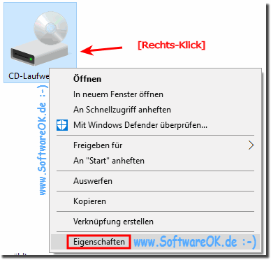 Laufwerk Eigenschaften im Windows-10!