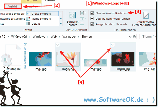Markieren von Objekten im Windows-10 Explorer!
