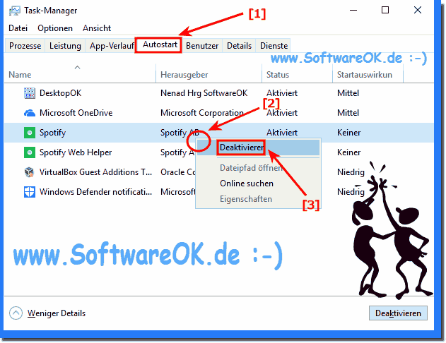 Spotify aus Windows-10 im Autostart deaktivieren!