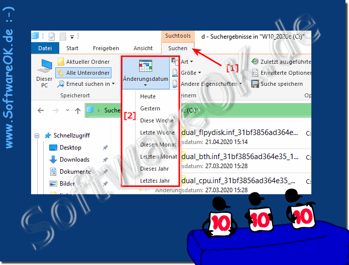 Windows Explorer suche nderungszeit!
