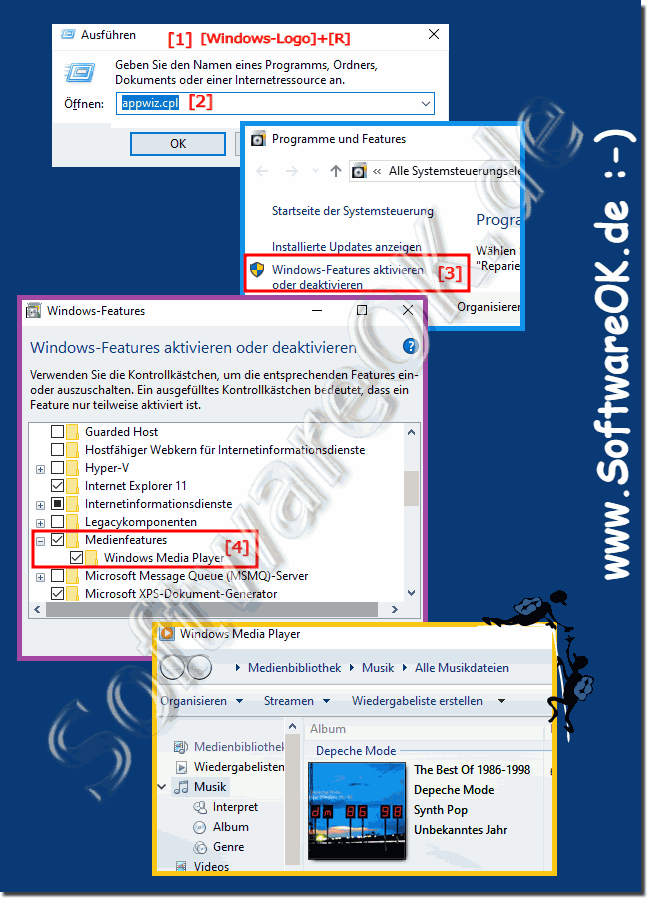 Den Windows-10-Media-Player aktivieren!