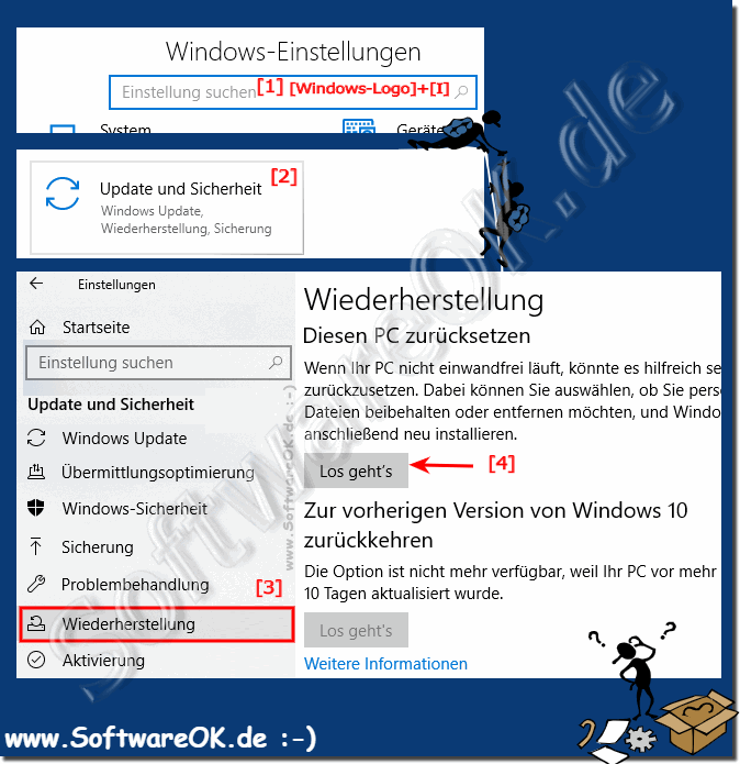 Windows 10 zurcksetzen auf Werkseinstellung!