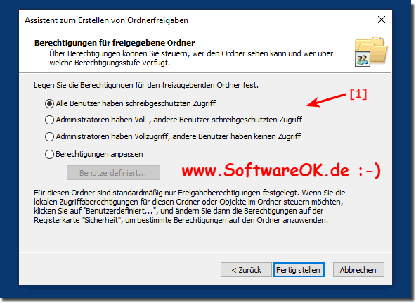 Erstellen von Ordnerfreigaben und Berechtigung!