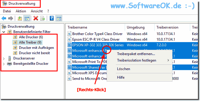 Druckerverwaltung, Druckerserver, Triber, Anschlsse & Drucker unter Windows 10!  