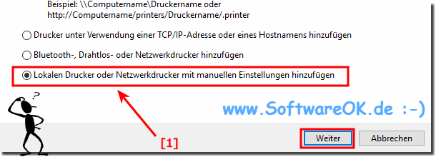 Lokalen Drucker oder Netzwerk!