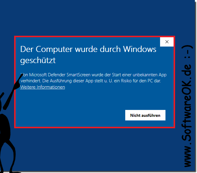 Der Computer wurde durch Windows geschützt abstellen (deaktivieren)!