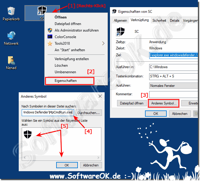 Korrektes Symbol fr das Sicherheitscenter Desktop und Start-Menu!