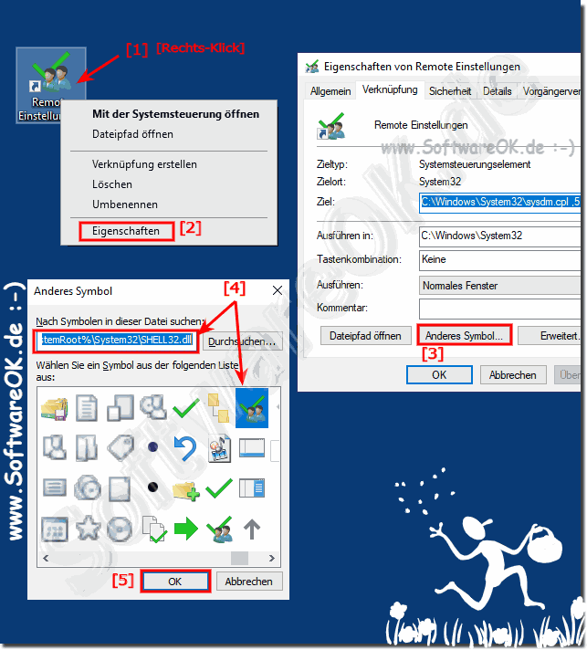 Remote Einstellungen Korrektes Symbol!