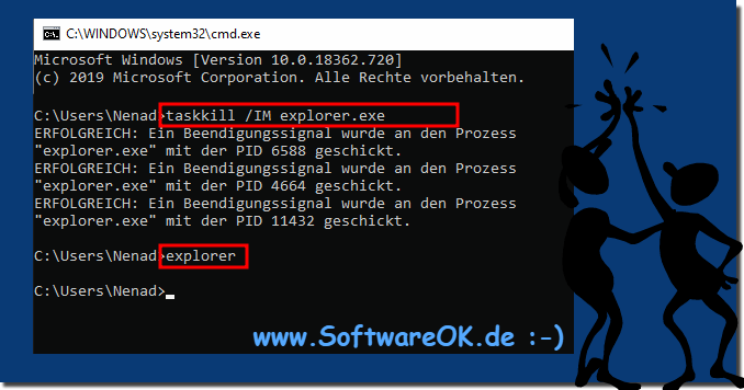 Beenden Sie Prozesse ber die Windows-10 Eingabeaufforderung!