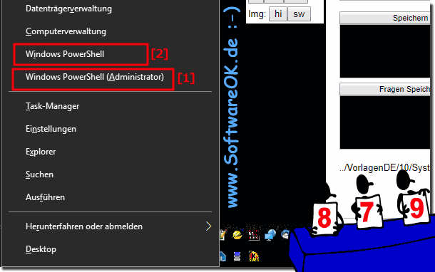 PowerShell unter Windows 10 als Administrator!