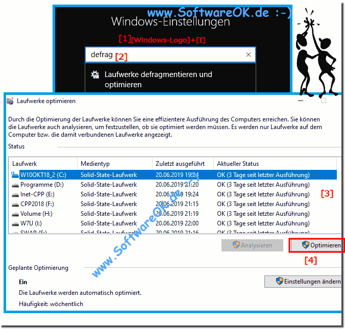 Windows 10 SSD Optimierung und Defragmentieren!