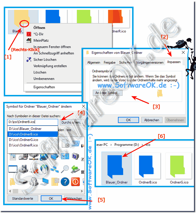 ndern Sie das Windows Ordnersymbole RGB Farbe!