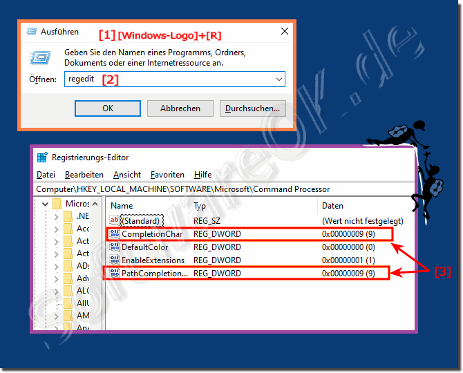 Automatische Vervollstndigung der Eingabeaufforderung funktioniert nicht! 