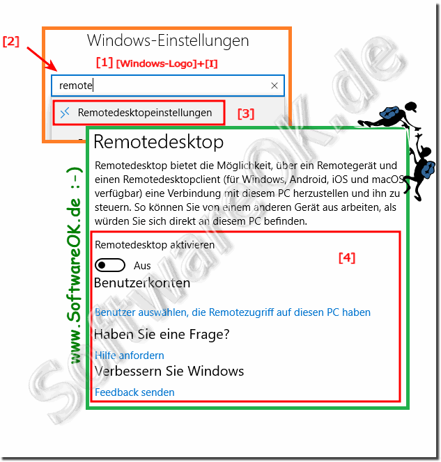 Windows Remoteeinstellungenffnen!