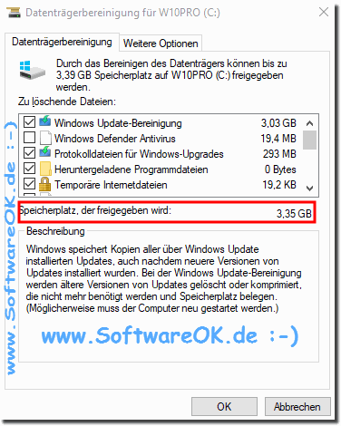Mehr platz auf System Laufwerk in Windows-10!