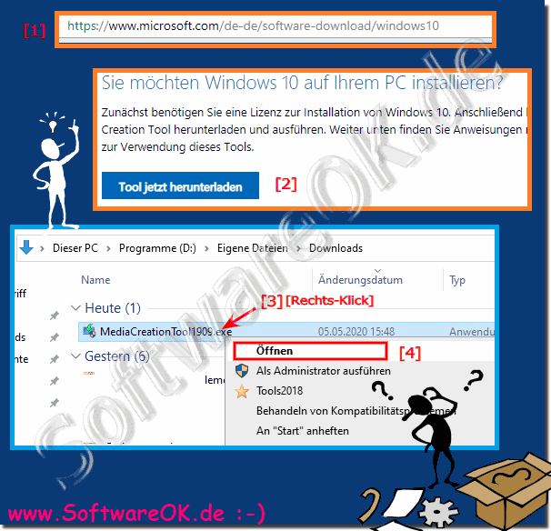 Windows 10, 8.1, ... ISOs legal herunterladen?