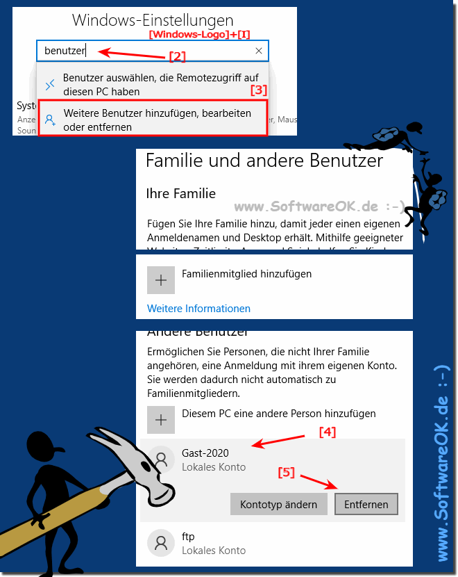 Windows 10 Home Gastkonto lschen!