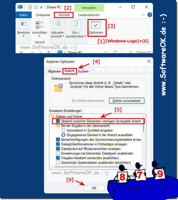Abstände zwischen den Objekten im Windows 11 Explorer! 