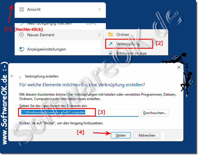 Alter Datei Explorer Windows 11 Desktop Verknüpfung!