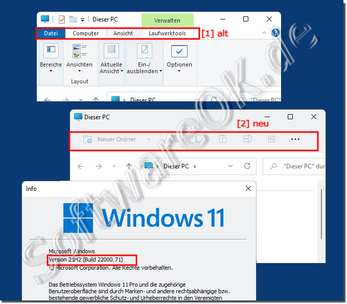 Alter Explorer und Neue Explorer Windows 11!