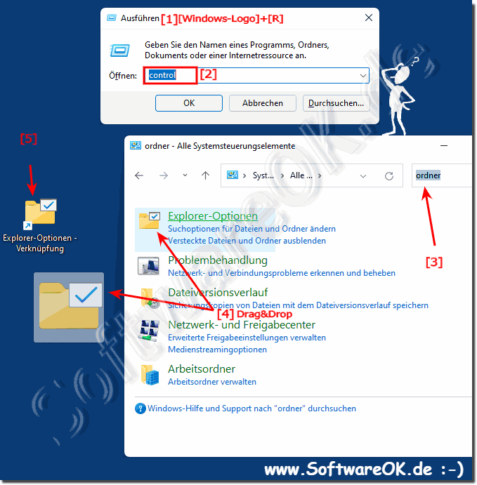 Windows 11 die Ordner Optionen im Datei Explorer!