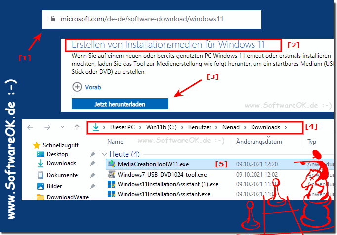 Das mediacreationtoolx64.exe Windows 11 ist MediaCreationtoolW11.exe