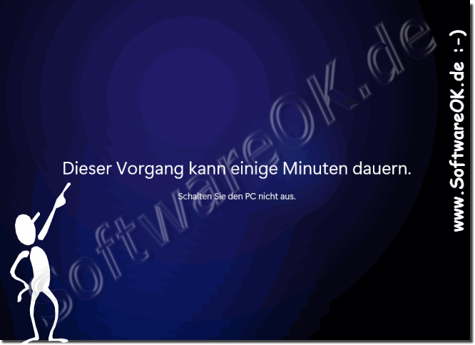 Dieser Vorgang kann einige Minuten Dauern auf Windows 11!