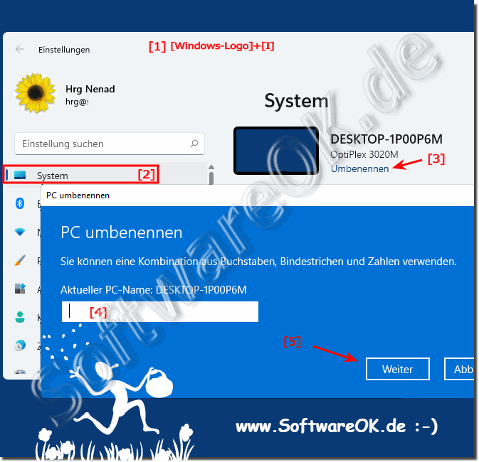 PC Name einfach umbenennen in Windows 11!