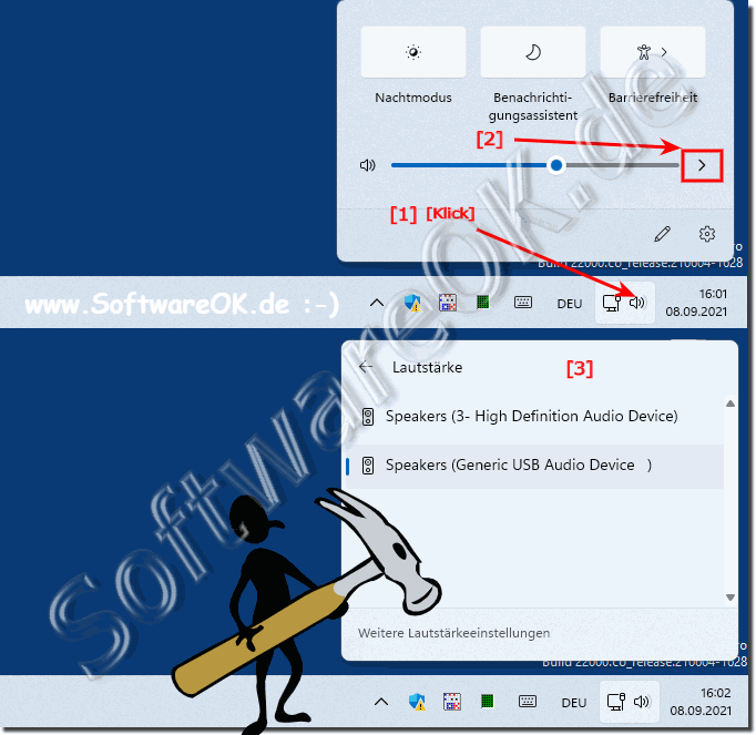 Sound Wiedergabe Gert ber das schnell Anpassung Fenster!