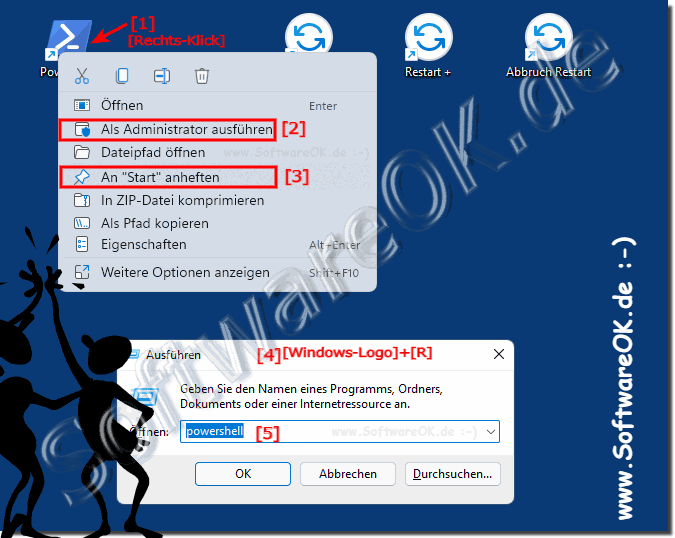 PowerShell im Windows 11 Start-Menu oder als Administrator Starten! 