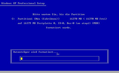 XP Formatieren