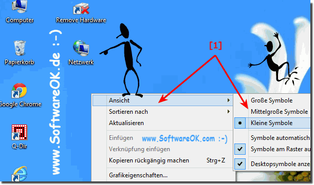 Desktop-Icon Gre in Windows-8 auf klassisch umstellen