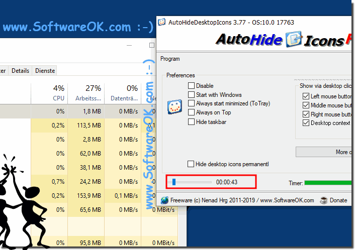 Einstellbarer Timer fr Desktop Icons unter allen MS Windows Betriebssystemen!