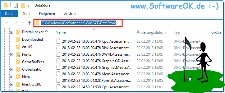 Leistungsindex Ordner auf Windows-10!